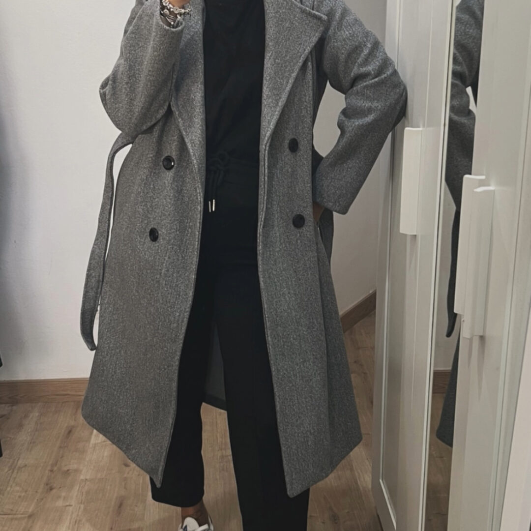 Abrigo largo paño