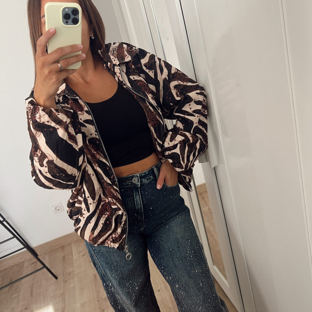 bomber oversize lentejuelas