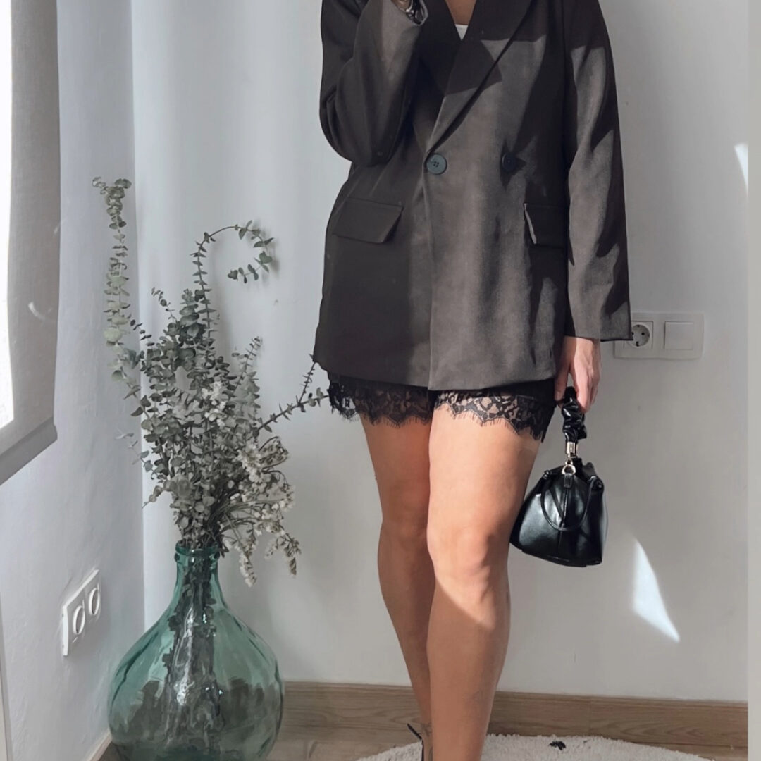 Blazer over chocolate