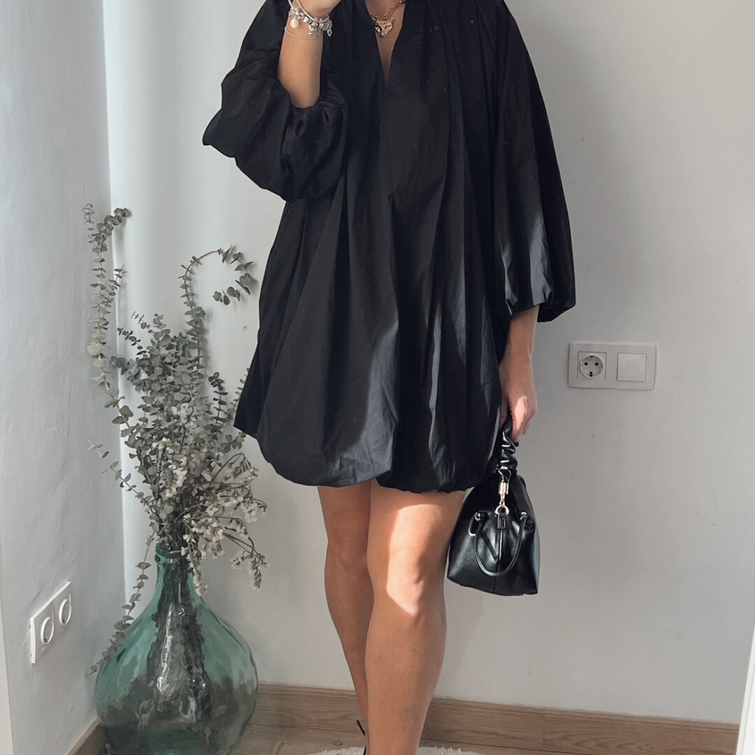Vestido Globo Negro