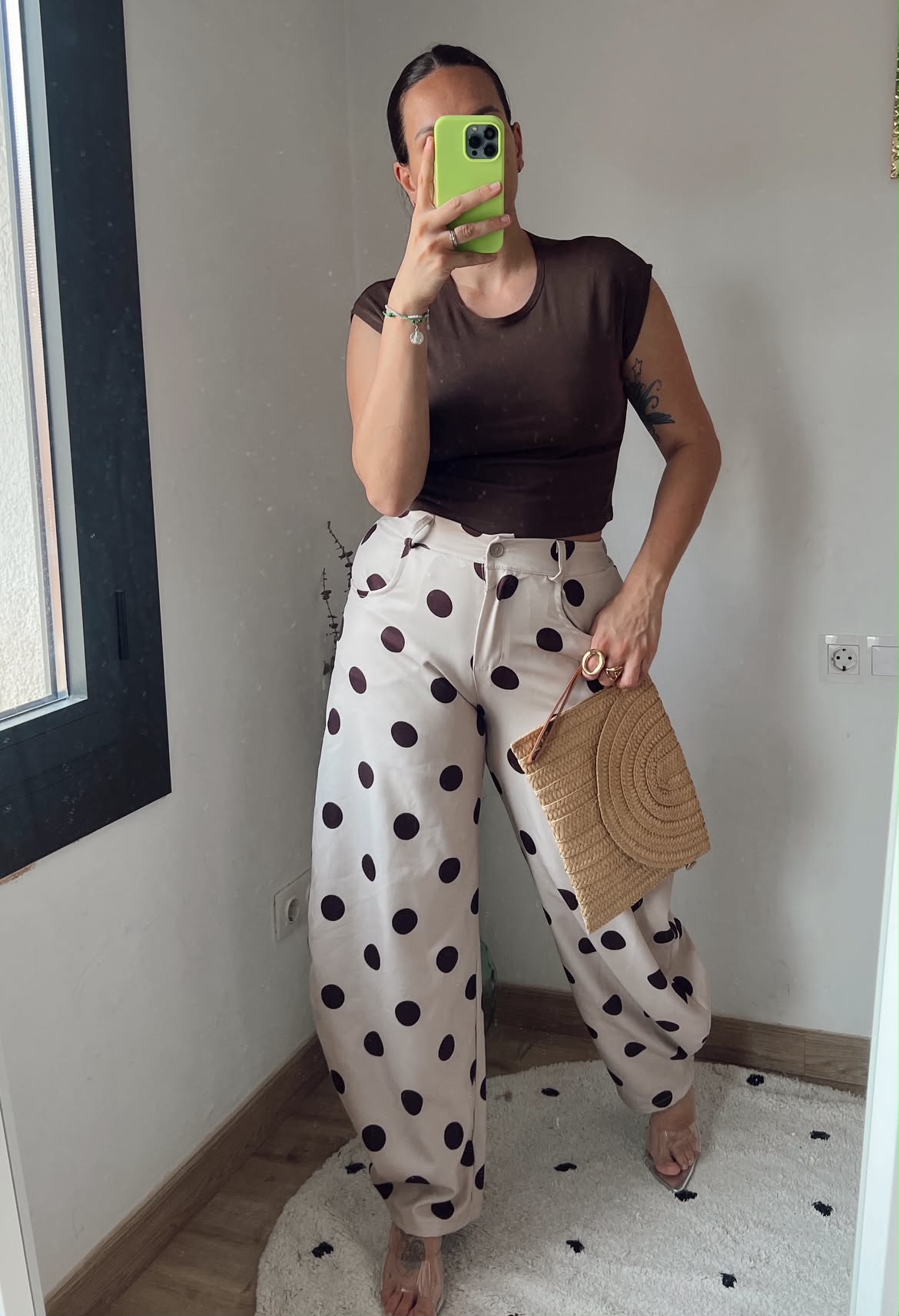 Pantalón Lunares Beige - Imagen 2