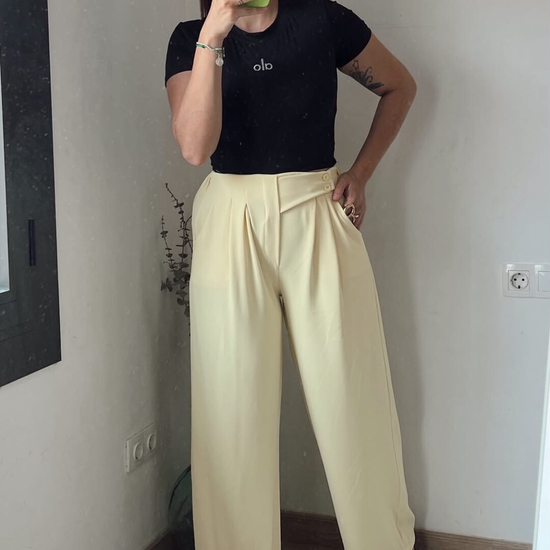 Pantalón Seda Amarillo