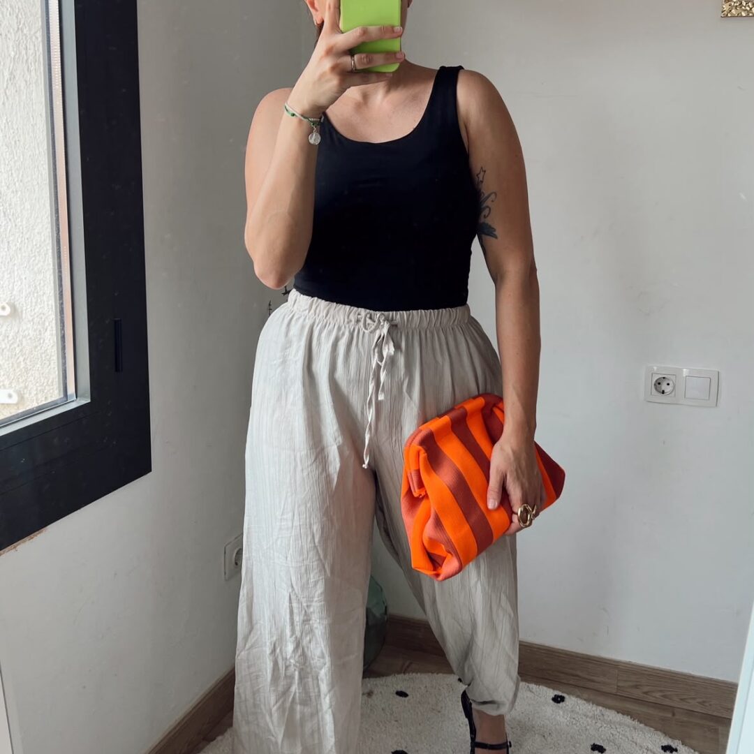 Pantalón bombacho Taupé