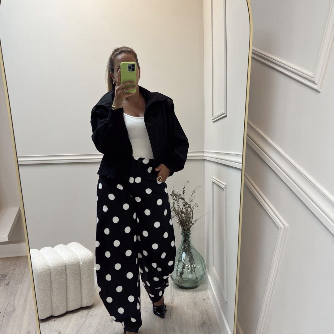 Pantalón Lunares negro