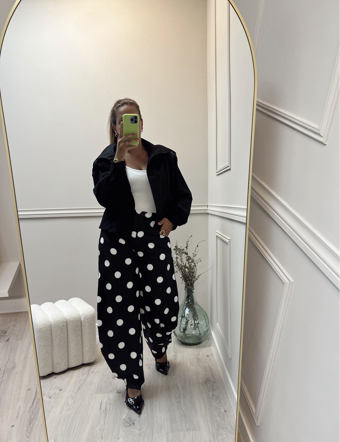 Pantalón Lunares negro