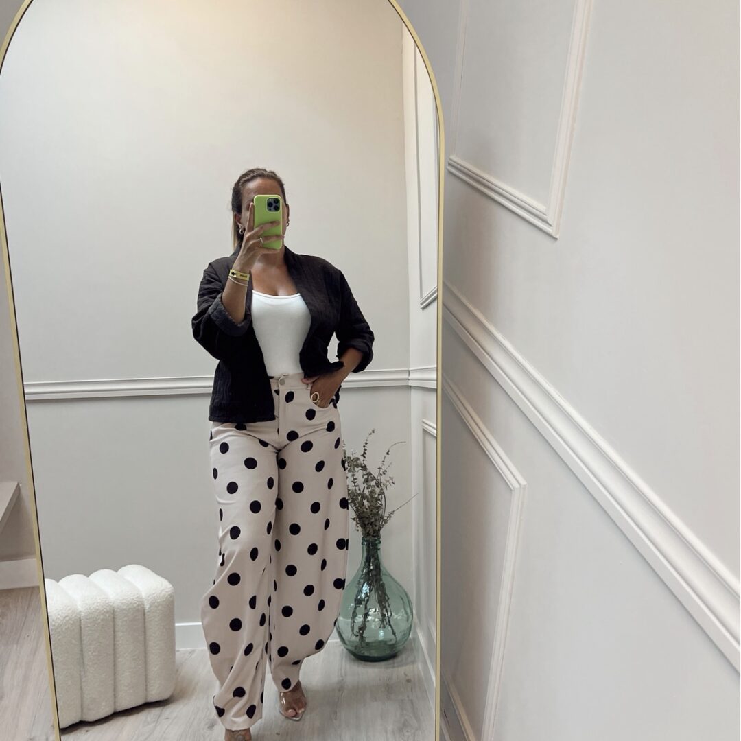 Pantalón Lunares Beige